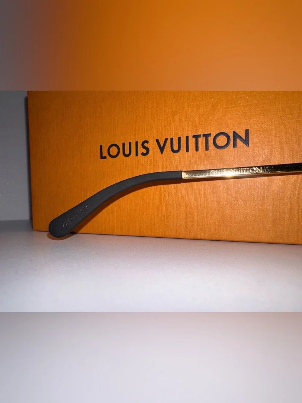 Louis Vuitton Oversized Rimless Studded Sunglasses Brown Gradient Gold Tone